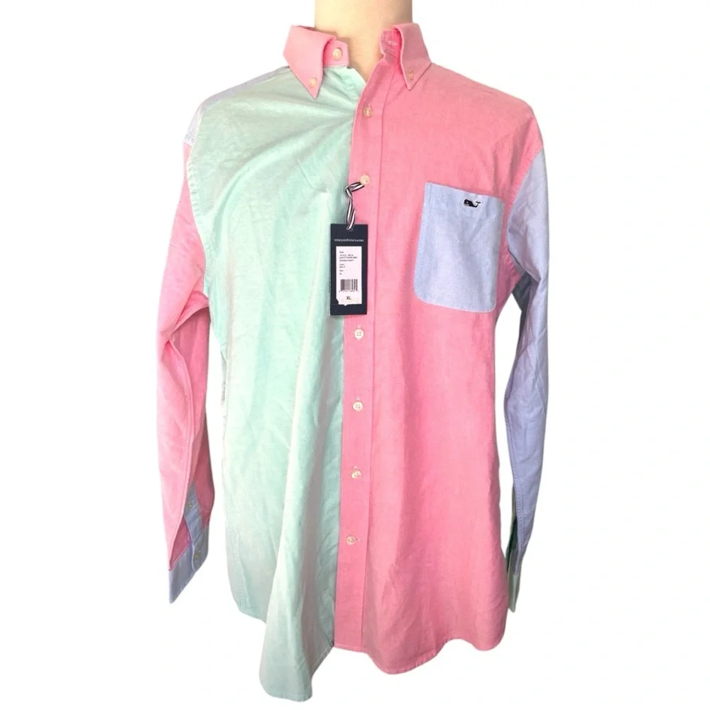 Vineyard Vines slim fit Tucker shirt Oxford Party multi colored | XL - Picture 1 of 16
